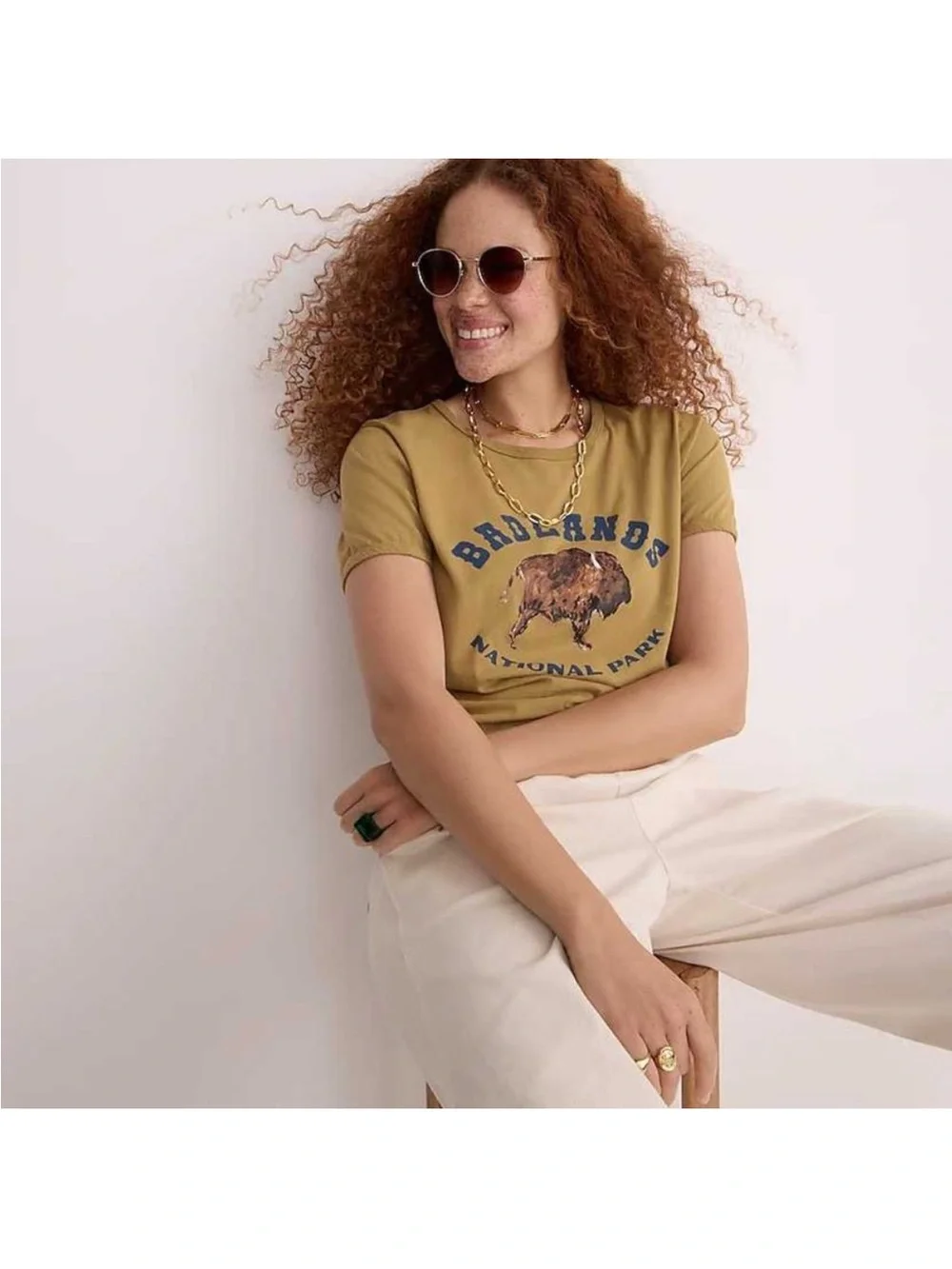 NWT J. Crew X National Park Foundation’Badlands National Park' Graphic Tee. M - Picture 1 of 7